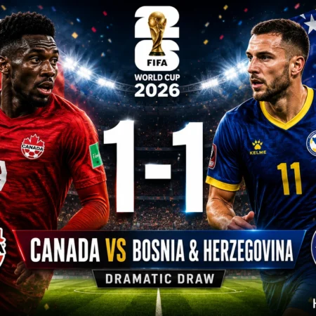 Canada vs Bosnia & Herzegovina 1-1 at FIFA World Cup 2026