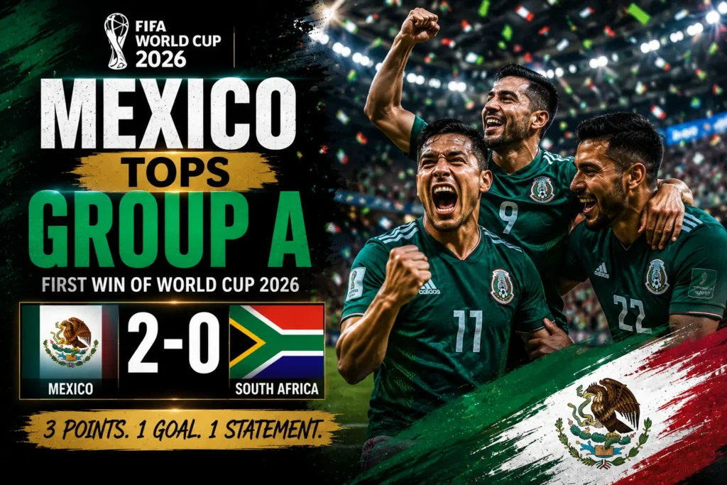 Mexico victory over South Africa FIFA World Cup 2026 Group A