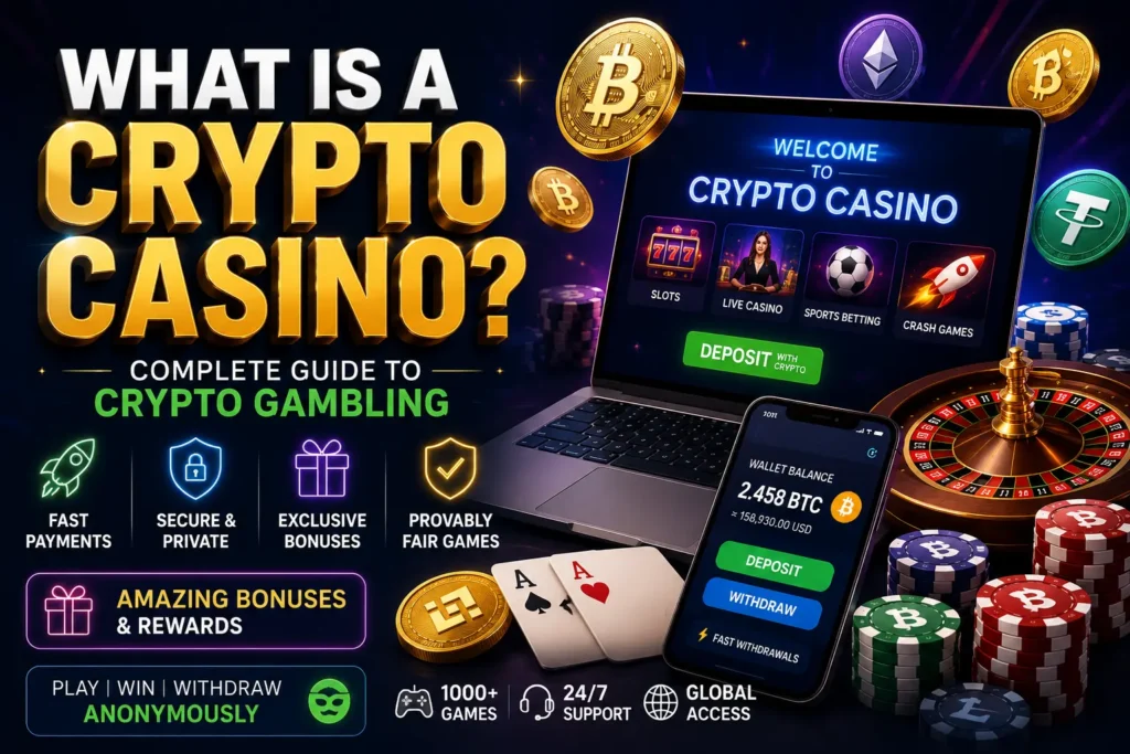 What Is a Crypto Casino with Bitcoin gambling, crypto bonuses, provably fair games and fast withdrawals